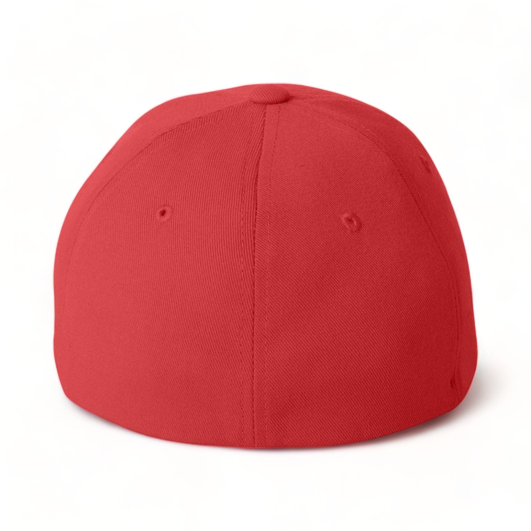Back view of Flexfit 6580 custom hat in red