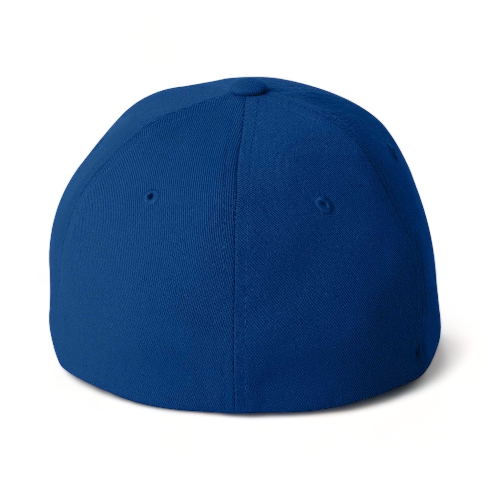 Back view of Flexfit 6580 custom hat in royal blue