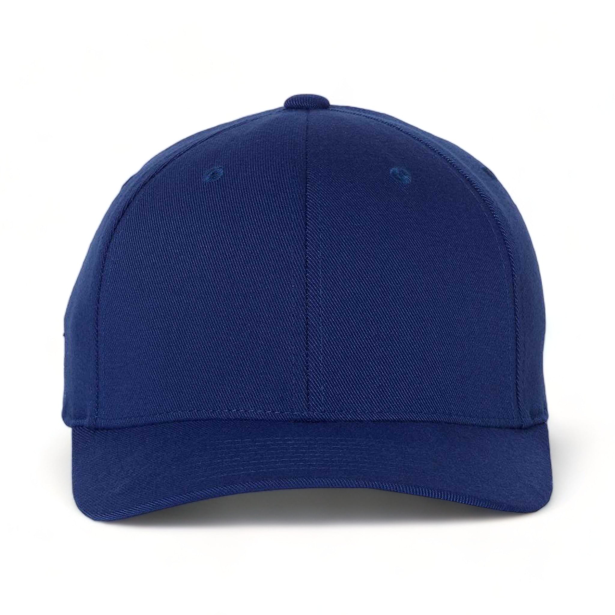 Front view of Flexfit 6580 custom hat in royal blue