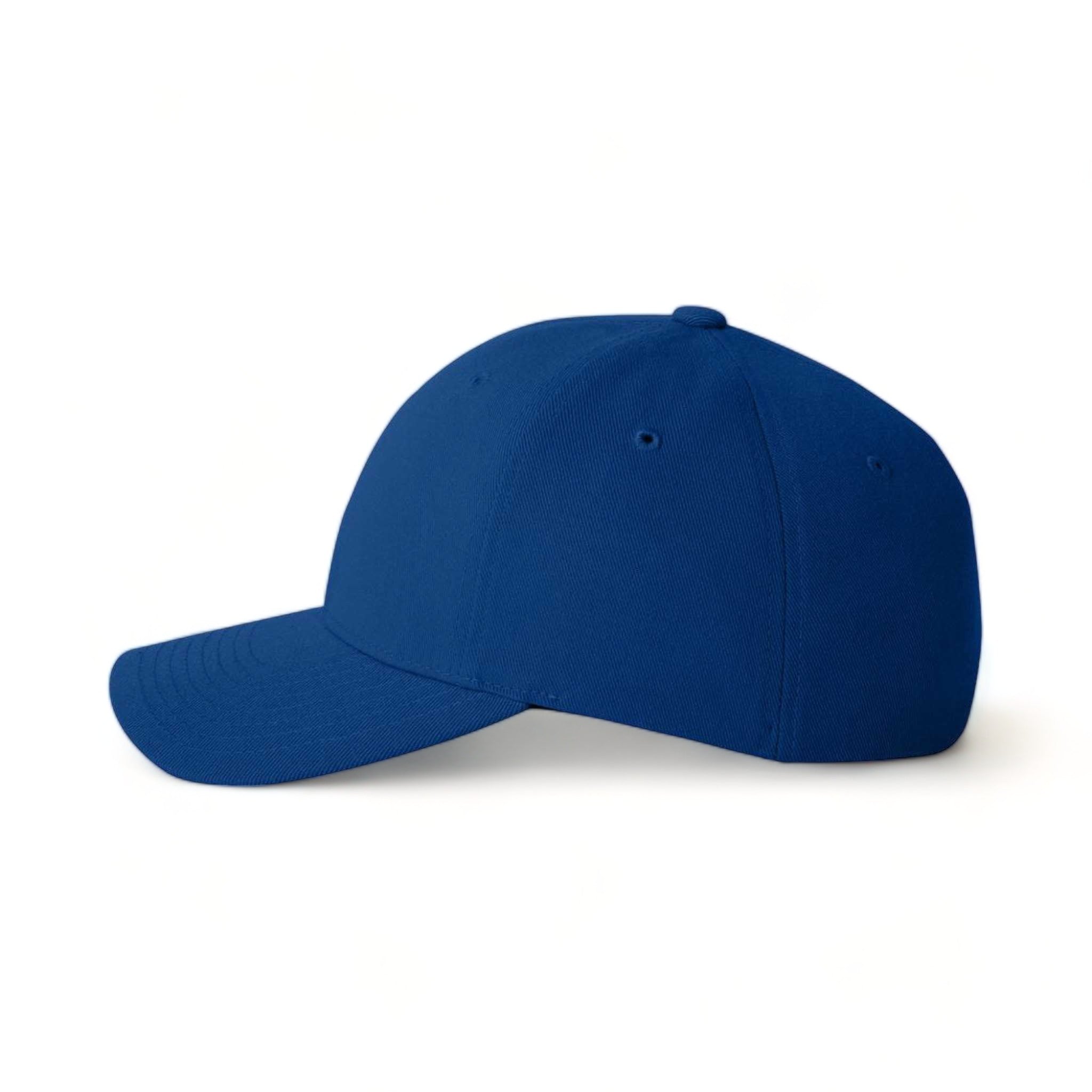 Side view of Flexfit 6580 custom hat in royal blue