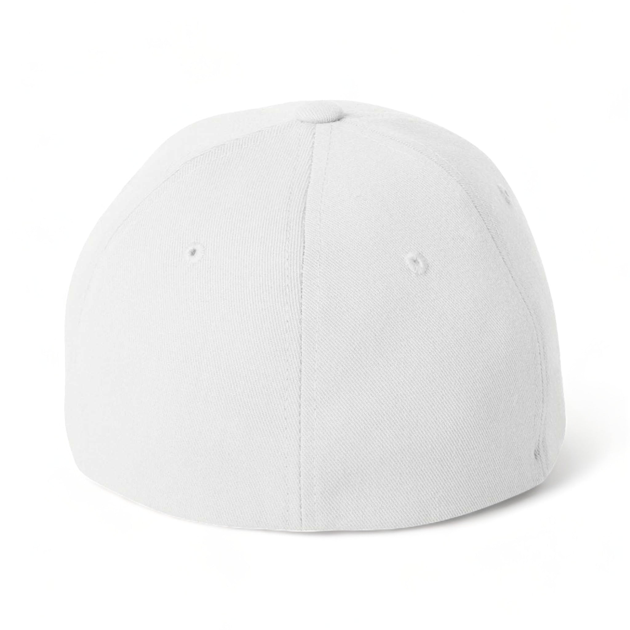 Back view of Flexfit 6580 custom hat in white