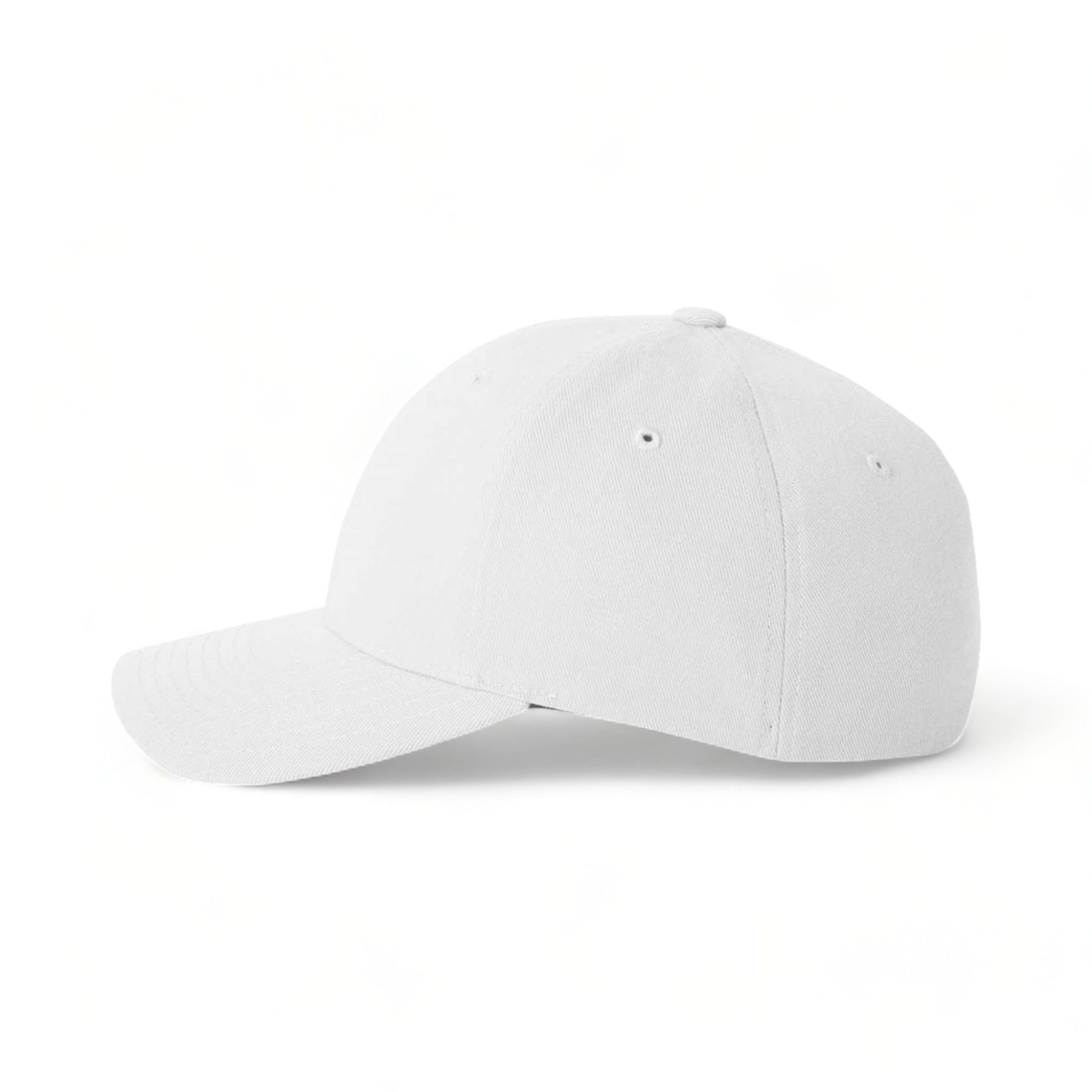 Side view of Flexfit 6580 custom hat in white