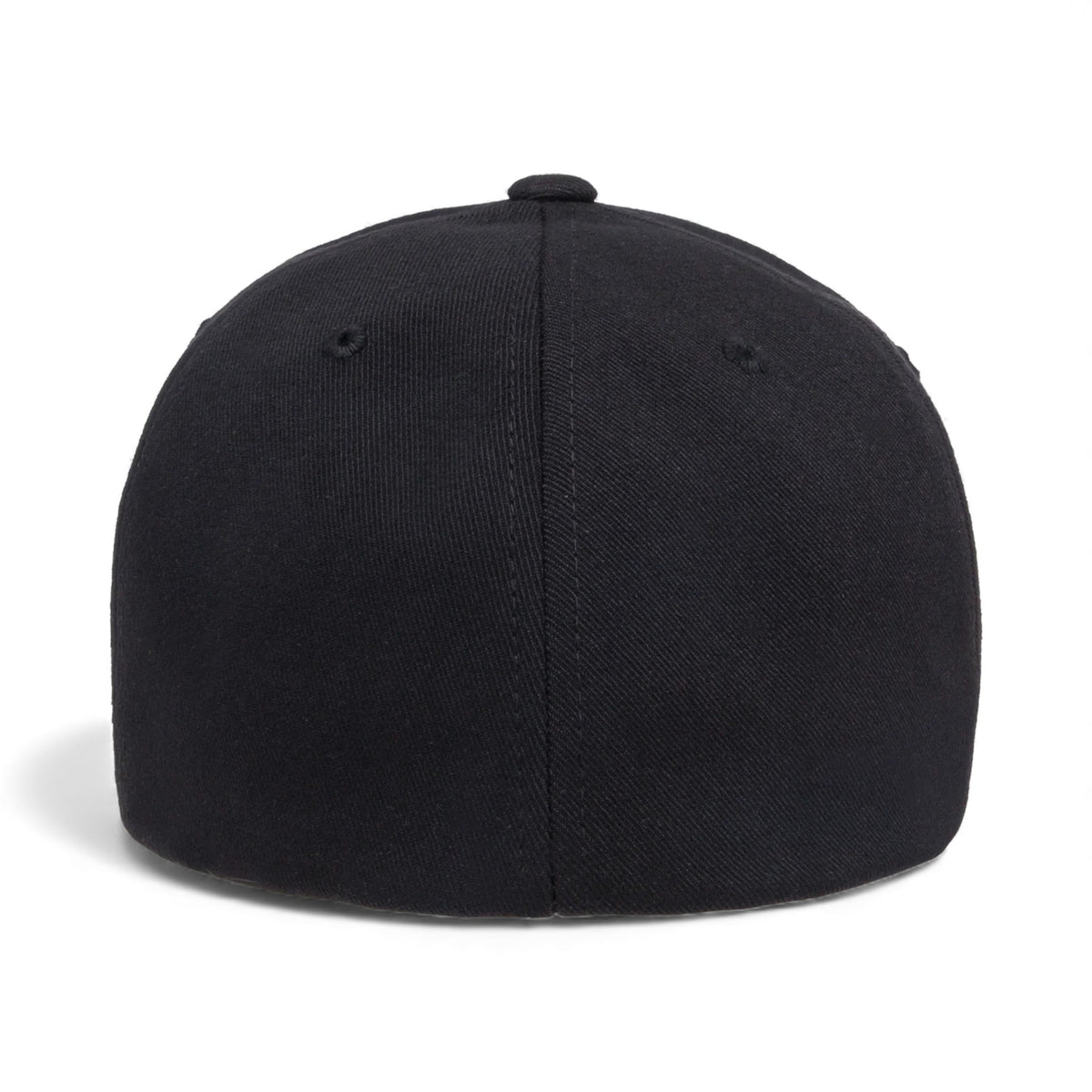 Back view of Flexfit 6580 custom hat in black