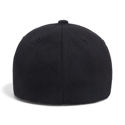 Back view of Flexfit 6580 custom hat in black