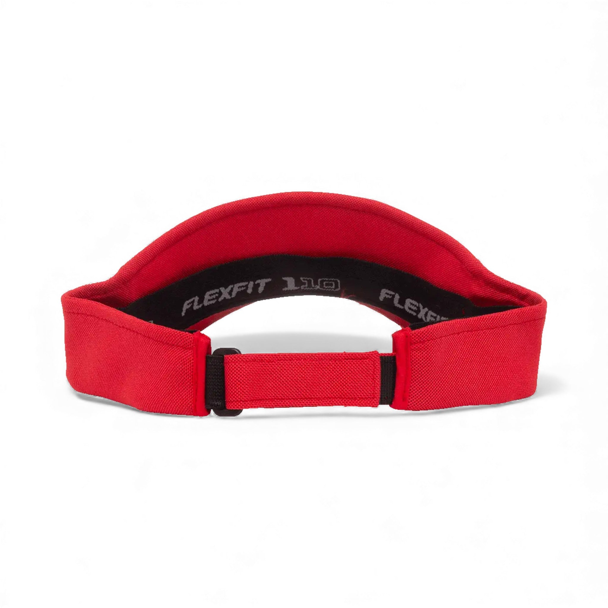 Back view of Flexfit 8110 custom hat in red