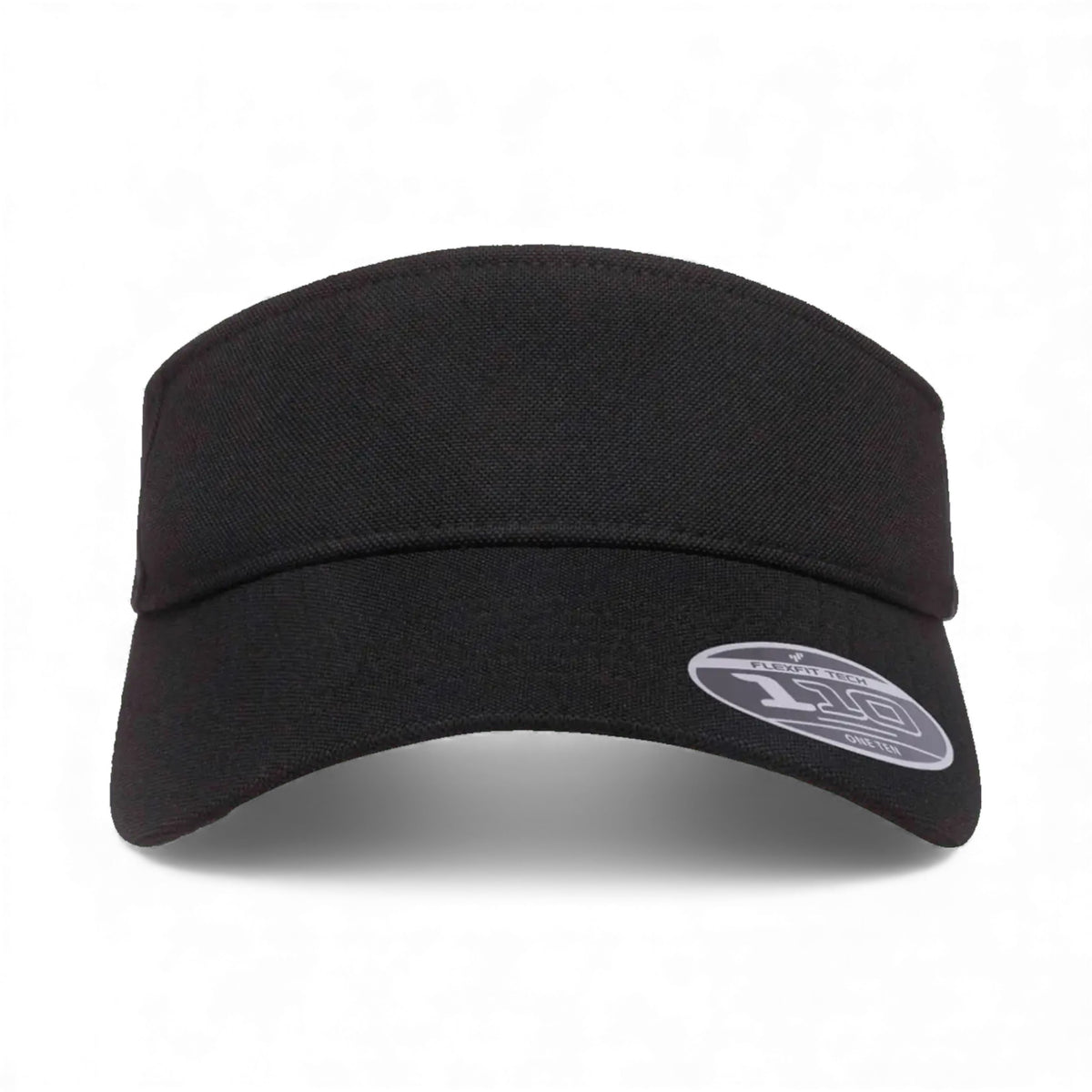 Front view of Flexfit 8110 custom hat in black