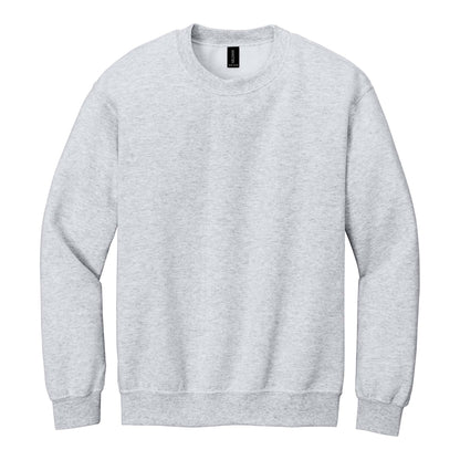 Gildan 18000 custom crewneck in ash, front view