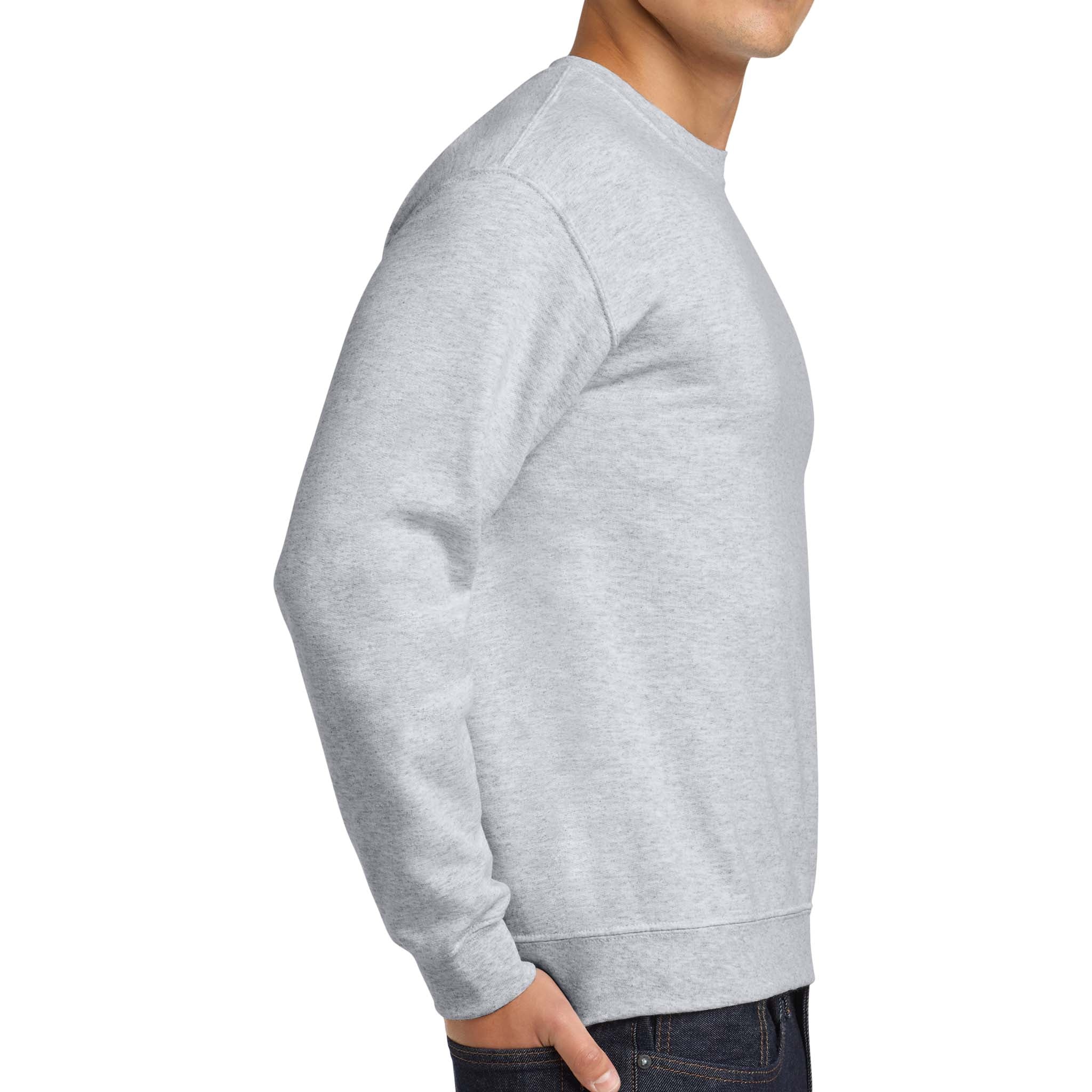 Gildan 18000 custom crewneck in ash, right side view