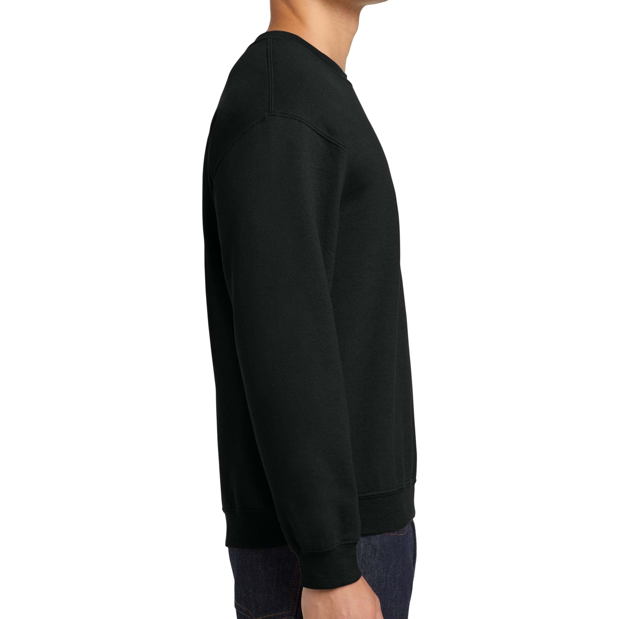 Gildan 18000 custom crewneck in black, right side view