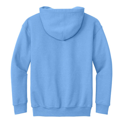 Gildan 18500B custom hoodie in carolina blue, back view
