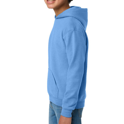 Gildan 18500B custom hoodie in carolina blue, left side view