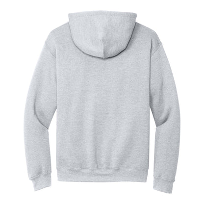 Gildan 18500 custom hoodie in ash, back view