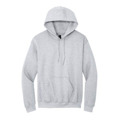 Gildan 18500 custom hoodie in ash, front view