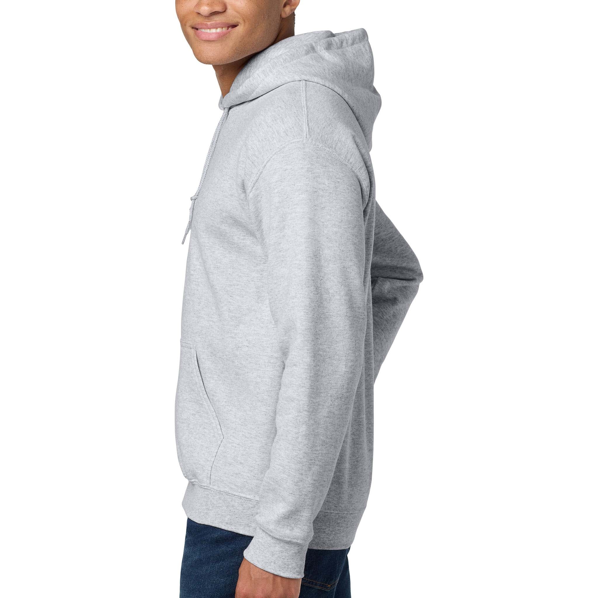 Gildan 18500 custom hoodie in ash, left side view