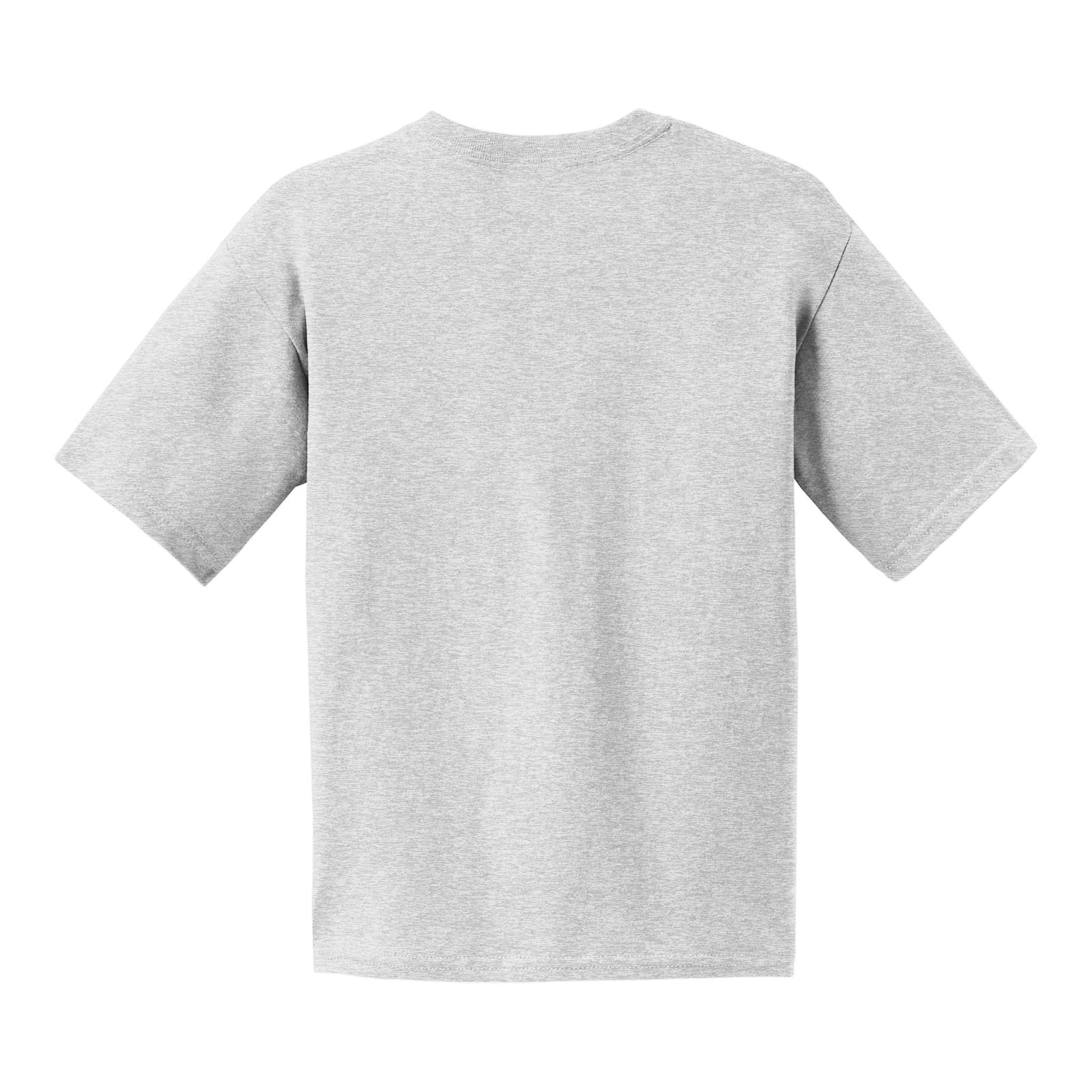Gildan 2000B custom short sleeve t-shirt in ash, back view