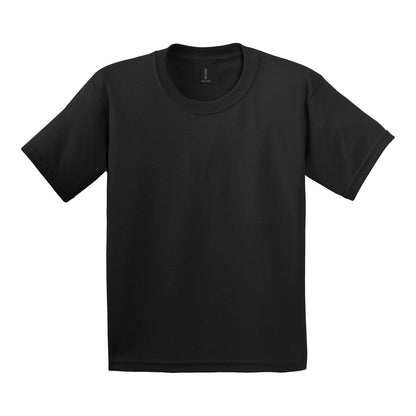 Gildan 2000B custom short sleeve t-shirt in black, front view