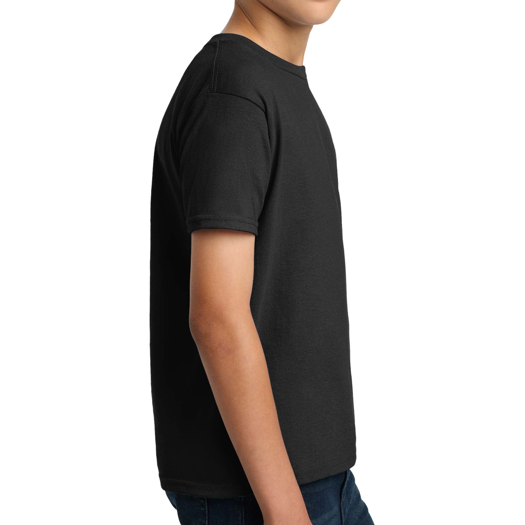 Gildan 2000B custom short sleeve t-shirt in black, right side view