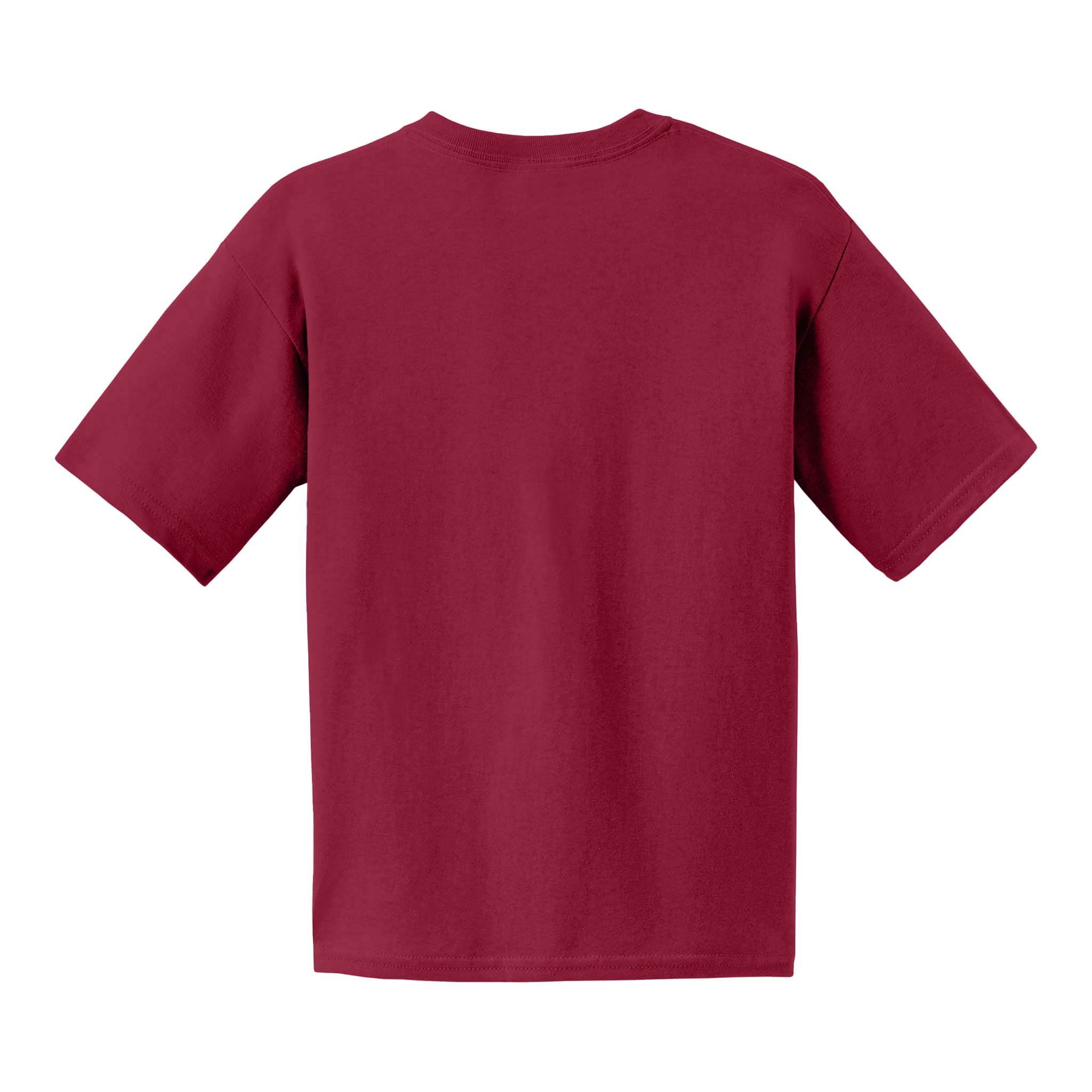 Gildan 2000B custom short sleeve t-shirt in cardinal red, back view