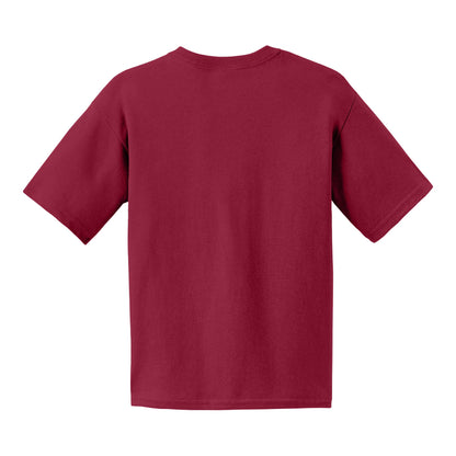 Gildan 2000B custom short sleeve t-shirt in cardinal red, back view