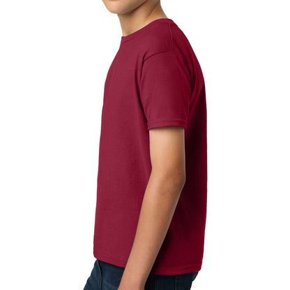 Gildan 2000B custom short sleeve t-shirt in cardinal red, left side view