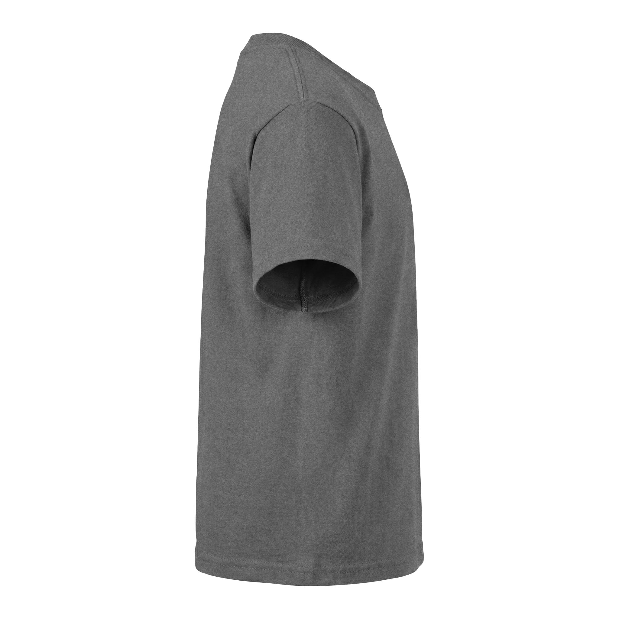 Gildan 2000B custom short sleeve t-shirt in charcoal, right side view