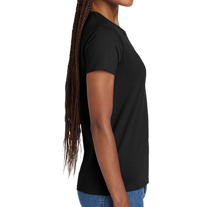 Gildan 2000L custom short sleeve t-shirt in black, right side view