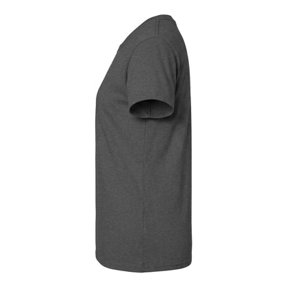 Gildan 2000L custom short sleeve t-shirt in charcoal, left side view