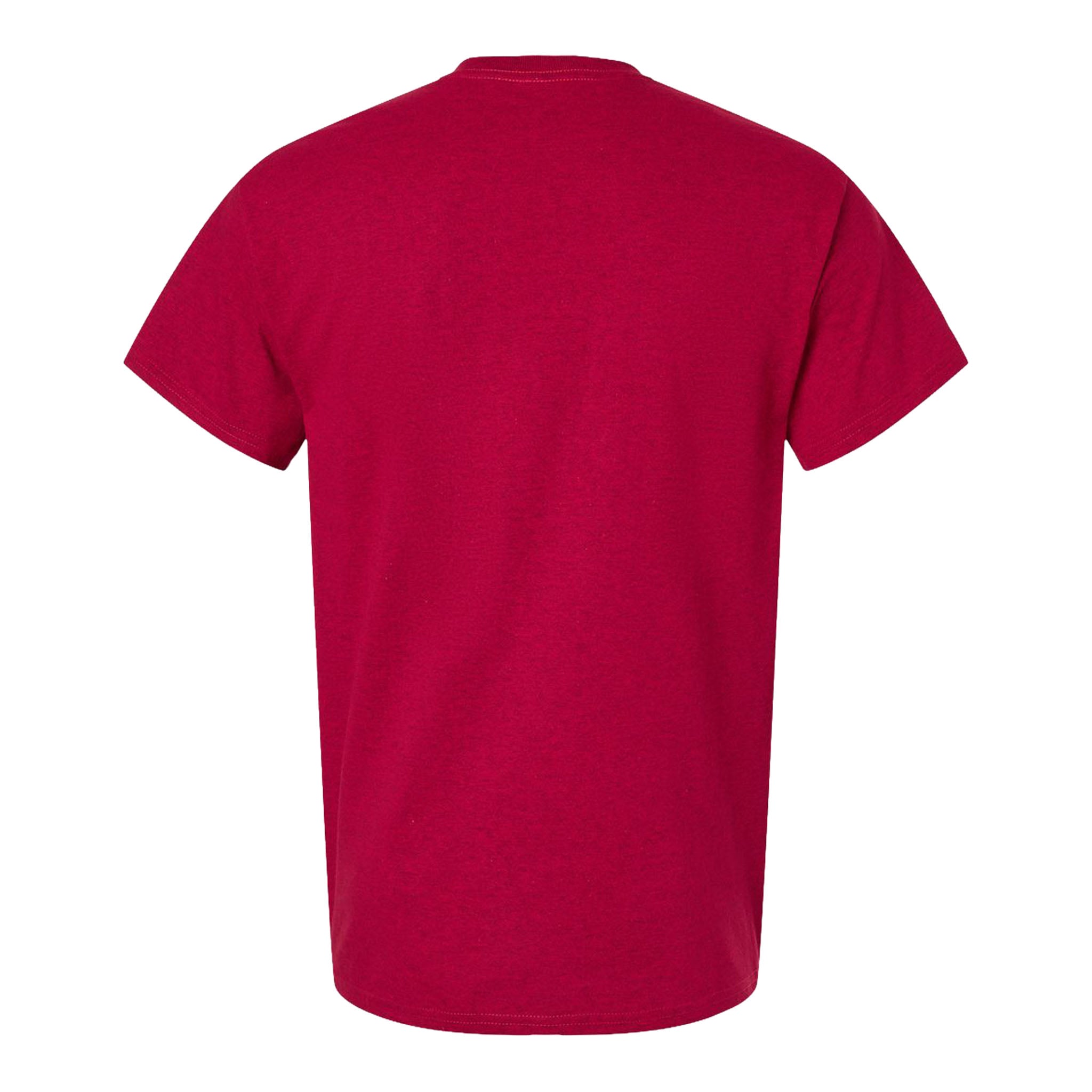 Gildan 2000 custom short sleeve t-shirt in antique cherry red, back view