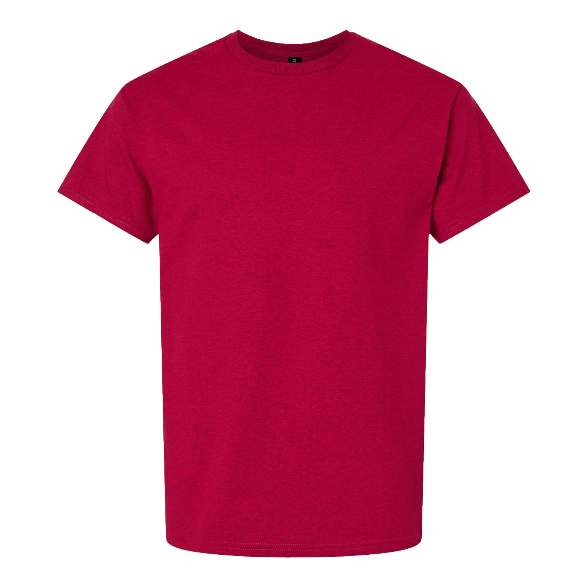 Gildan 2000 custom short sleeve t-shirt in antique cherry red, front view
