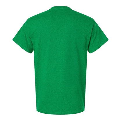 Gildan 2000 custom short sleeve t-shirt in antique irish green, back view
