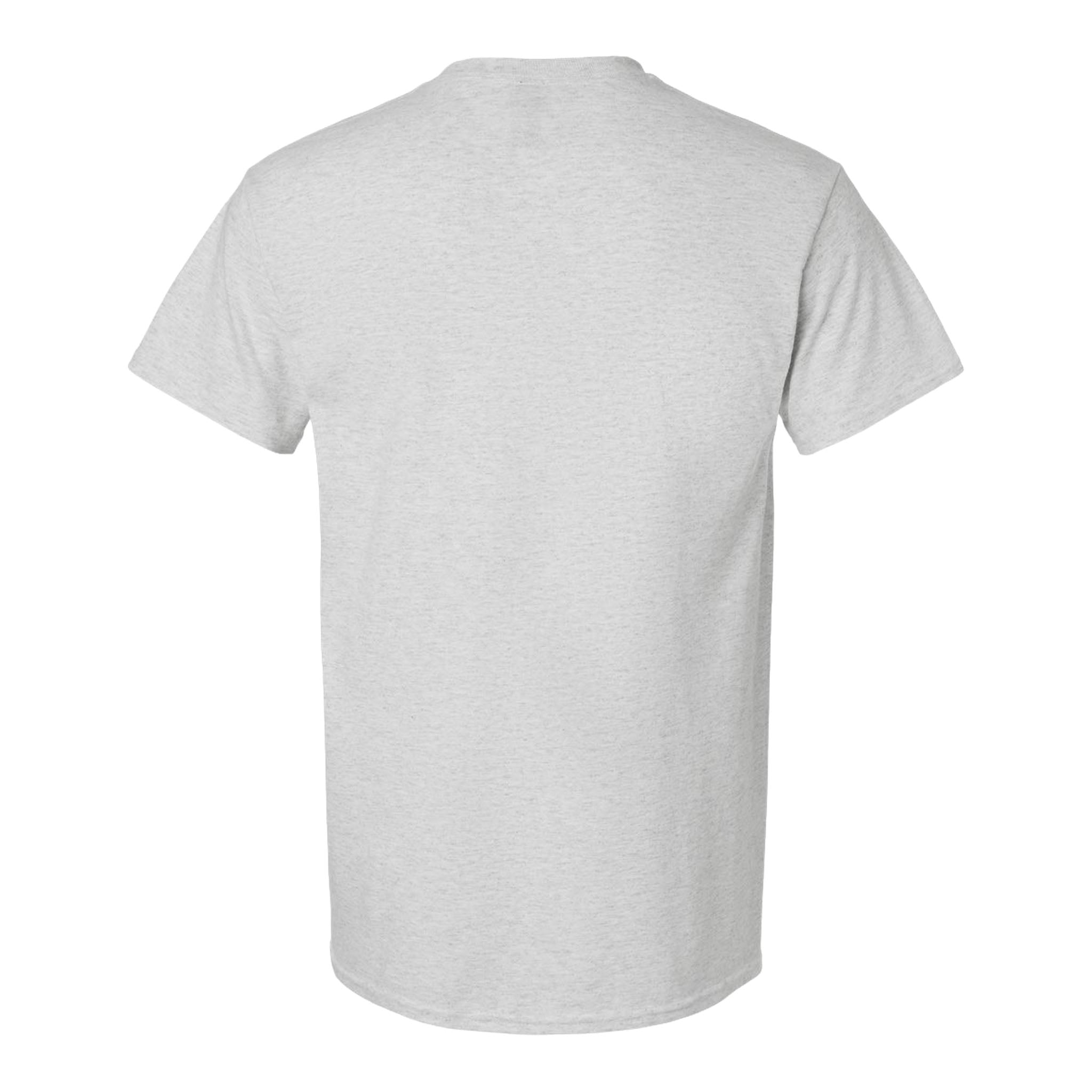 Gildan 2000 custom short sleeve t-shirt in ash, back view