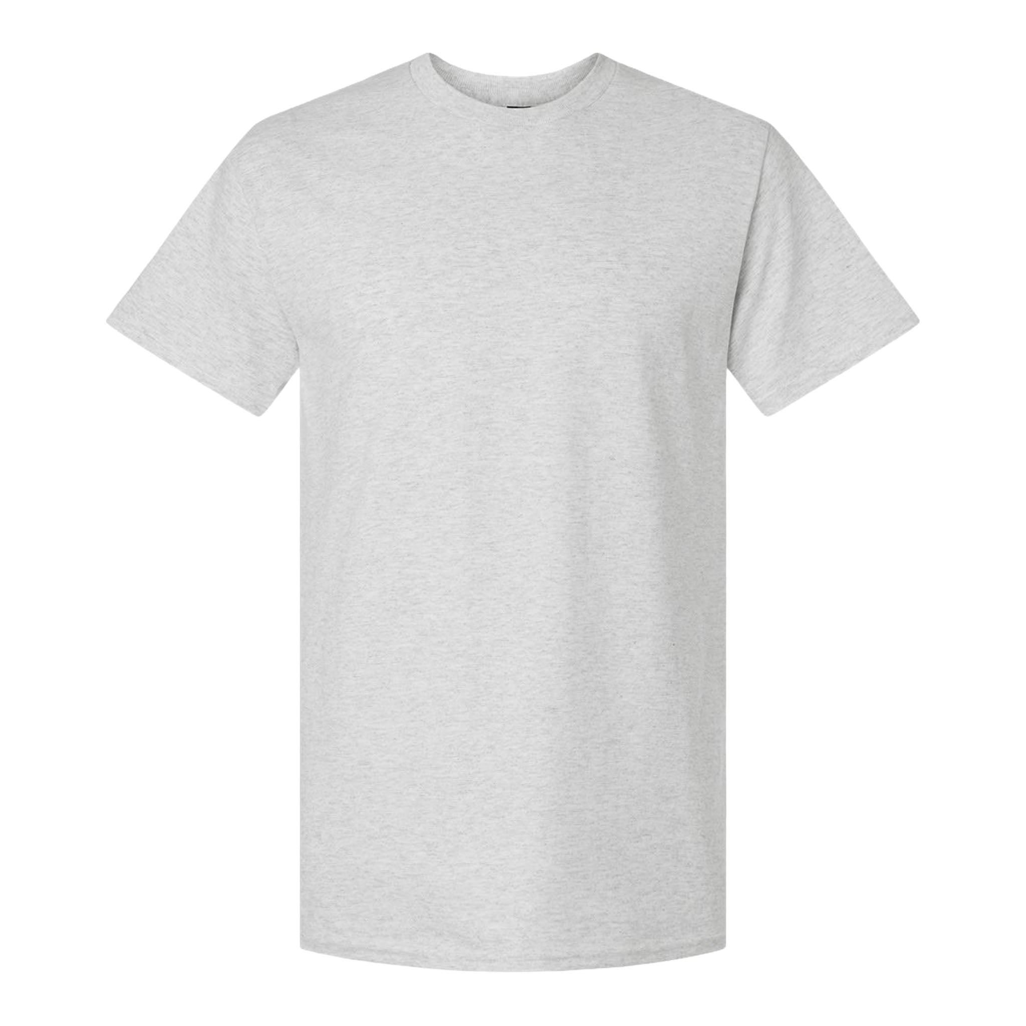 Gildan 2000 custom short sleeve t-shirt in ash, front view