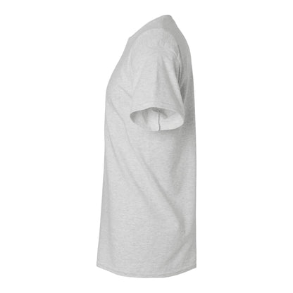 Gildan 2000 custom short sleeve t-shirt in ash, left side view