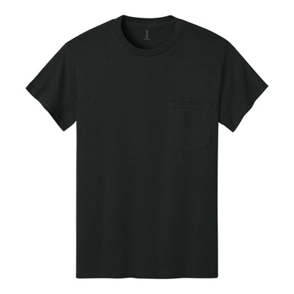 Gildan 2300 custom short sleeve t-shirt in black, front view