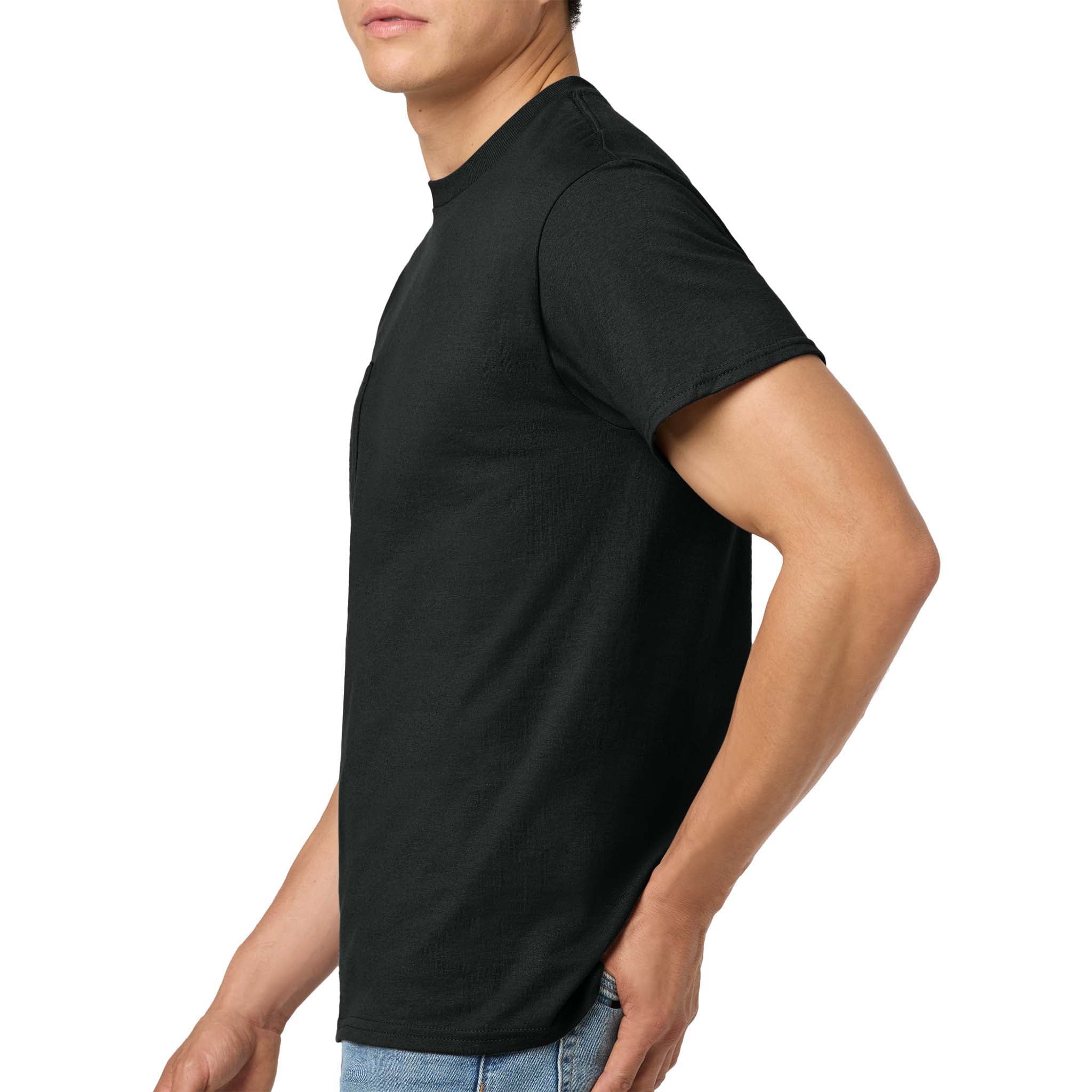 Gildan 2300 custom short sleeve t-shirt in black, left side view