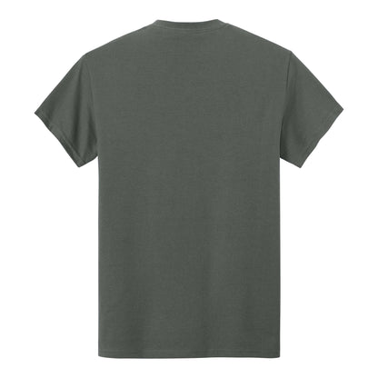 Gildan 2300 custom short sleeve t-shirt in charcoal, back view