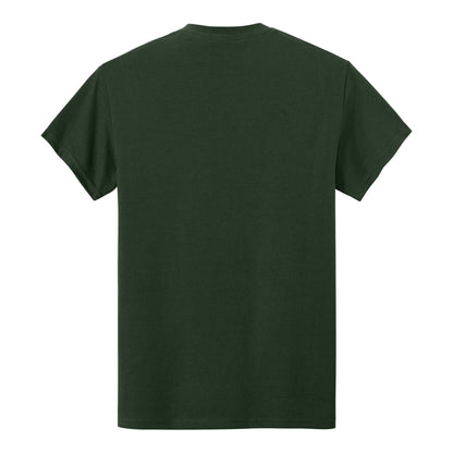 Gildan 2300 custom short sleeve t-shirt in forest green, back view