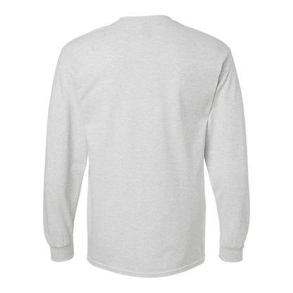 Gildan 2400 custom long sleeve t-shirt in ash, back view