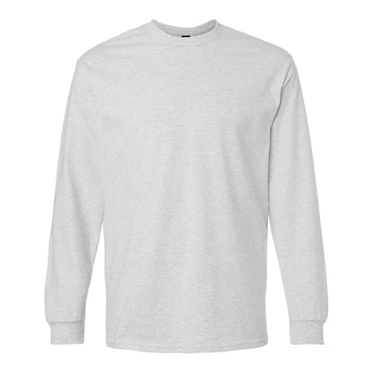 Gildan 2400 custom long sleeve t-shirt in ash, front view