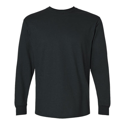 Gildan 2400 custom long sleeve t-shirt in black, front view
