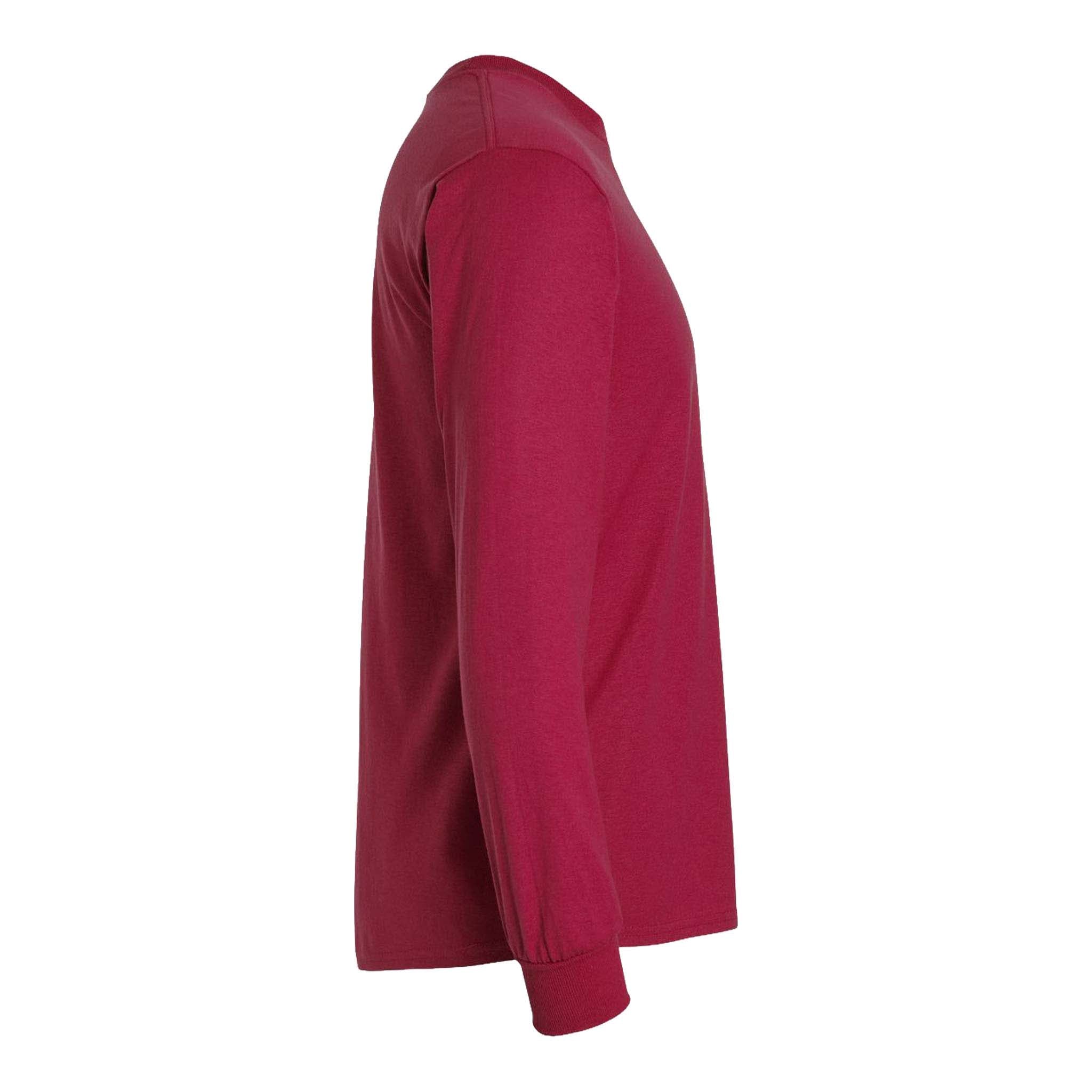 Gildan 2400 custom long sleeve t-shirt in cardinal red, right side view