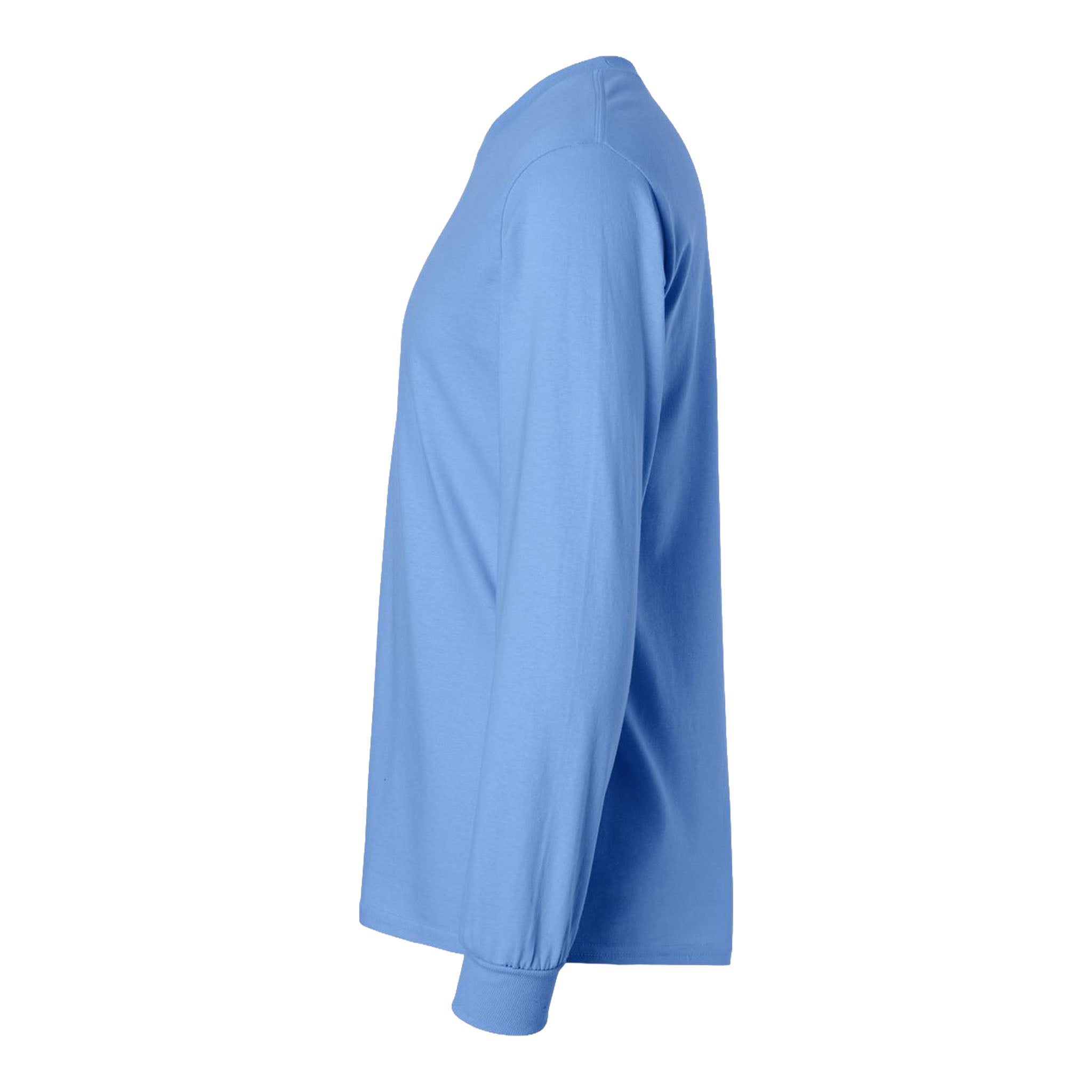 Gildan 2400 custom long sleeve t-shirt in carolina blue, left side view