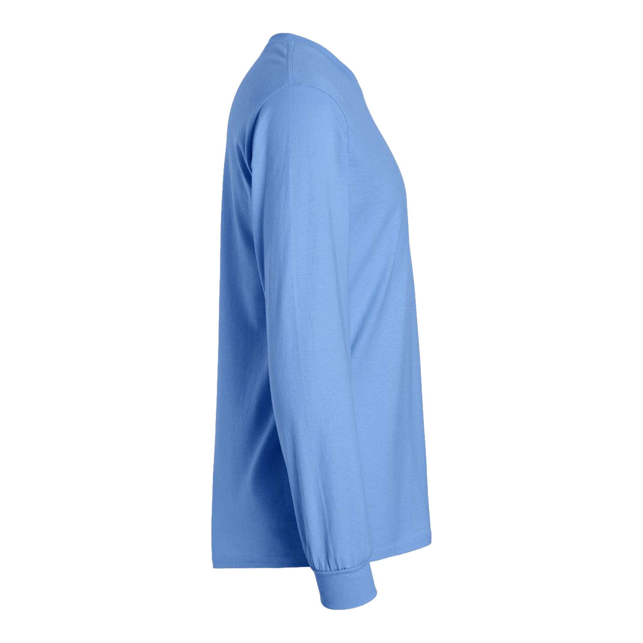 Gildan 2400 custom long sleeve t-shirt in carolina blue, right side view