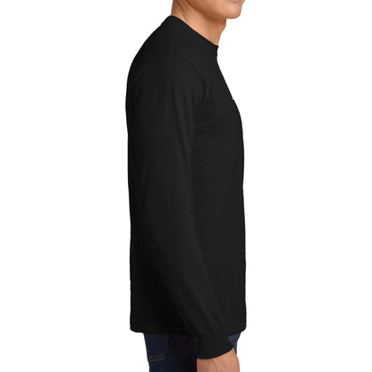 Gildan 2410 custom long sleeve t-shirt in black, right side view