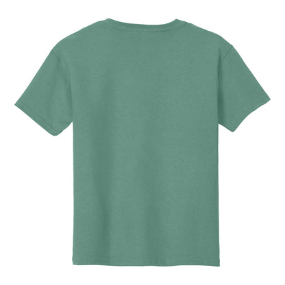 Gildan 5000B custom short sleeve t-shirt in aquatic, back view