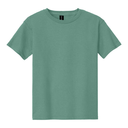 Gildan 5000B custom short sleeve t-shirt in aquatic, front view