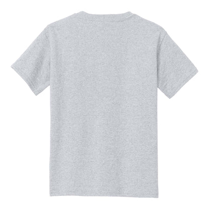 Gildan 5000B custom short sleeve t-shirt in ash, back view