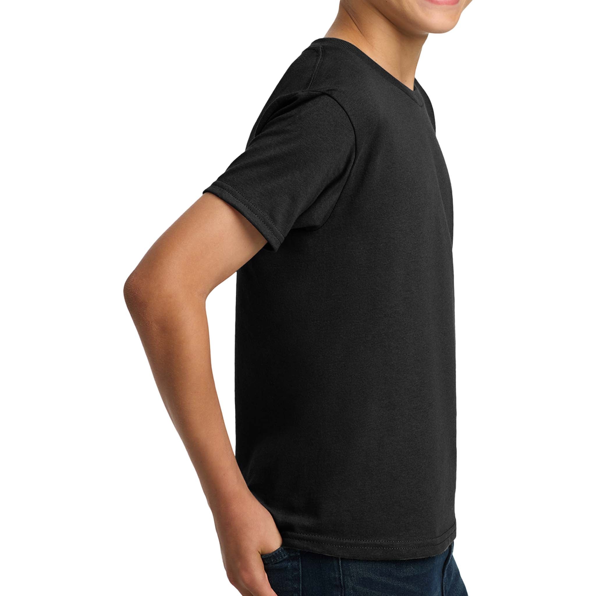 Gildan 5000B custom short sleeve t-shirt in black, right side view