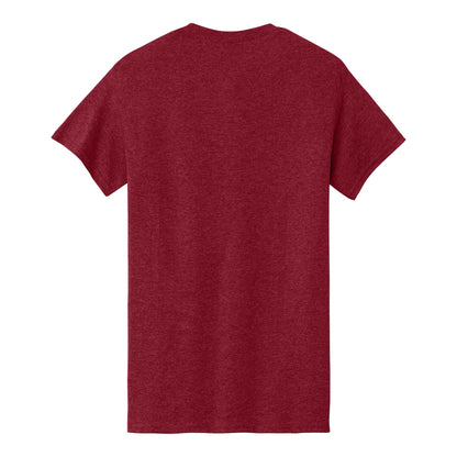 Gildan 5000 custom short sleeve t-shirt in antique cherry red, back view