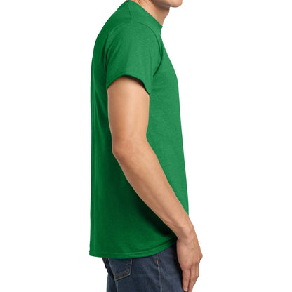Gildan 5000 custom short sleeve t-shirt in antique irish green, right side view